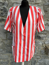 Load image into Gallery viewer, 80s Red&amp;white blazer uk 12

