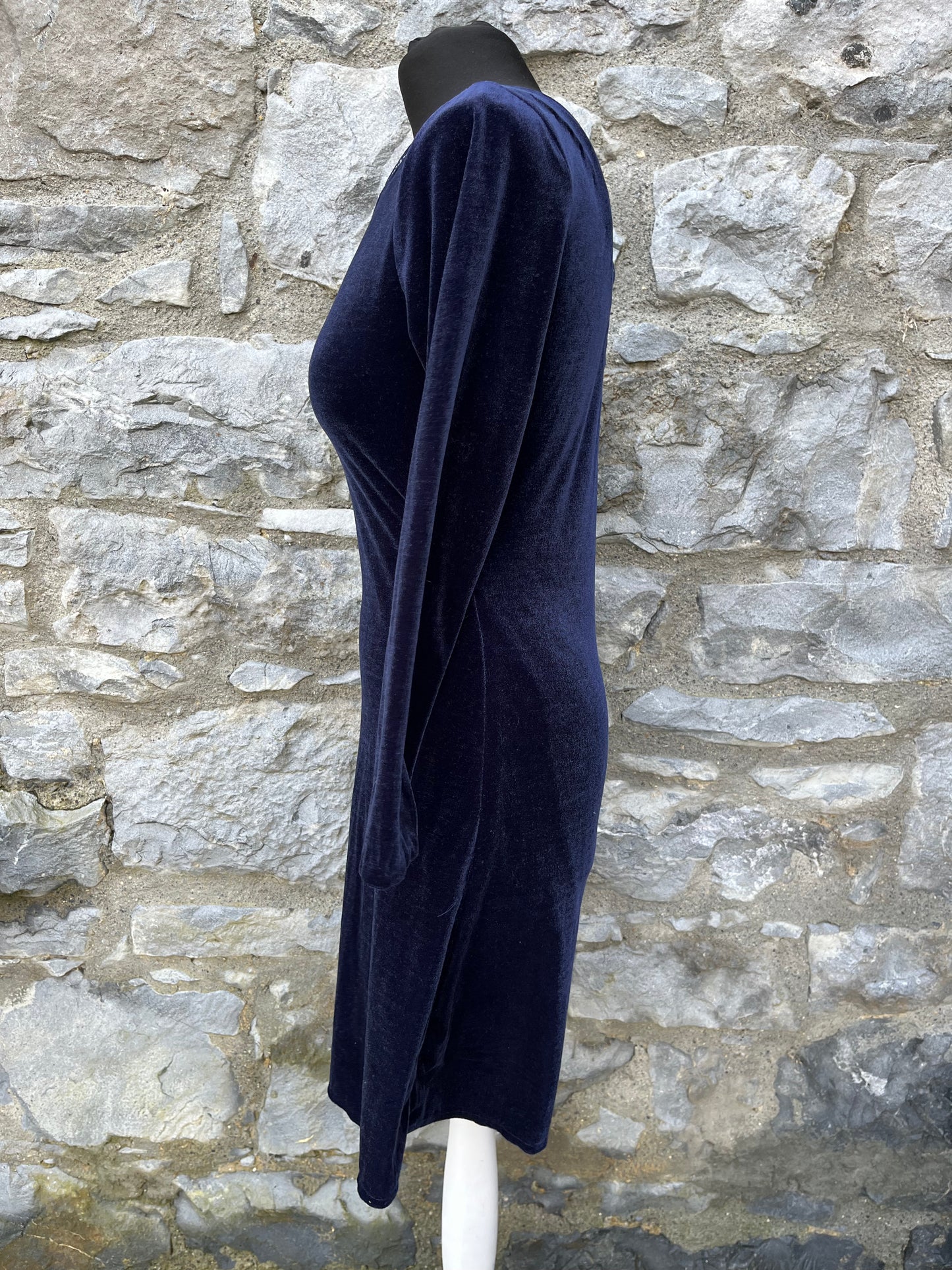 90s navy velvet dress uk 8