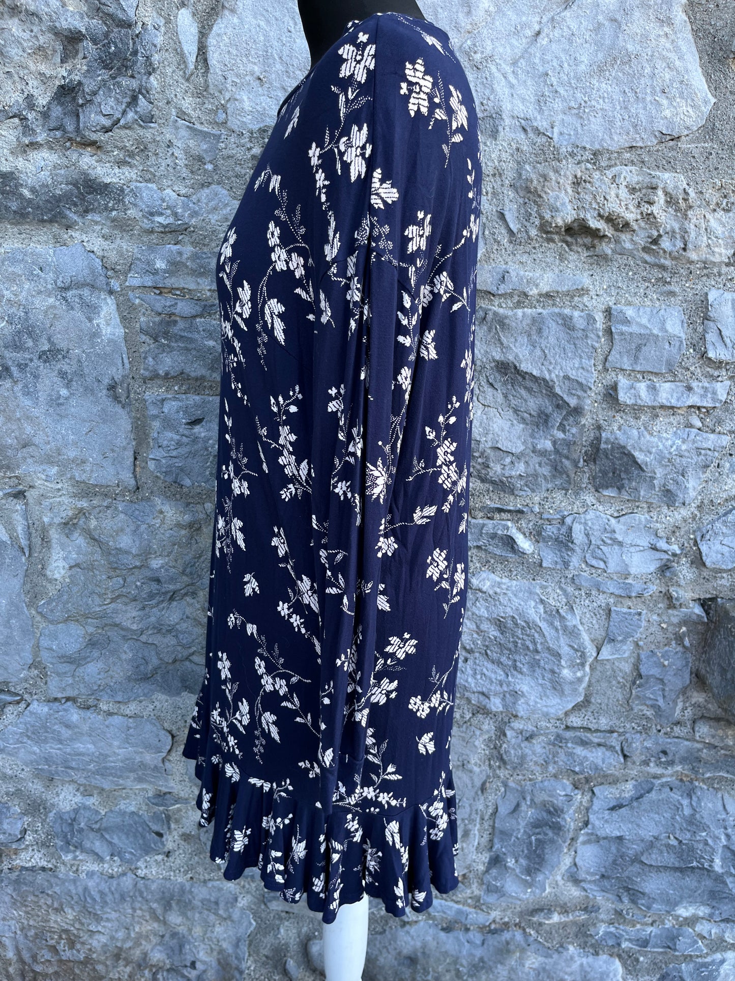 Navy floral tunic   uk 10