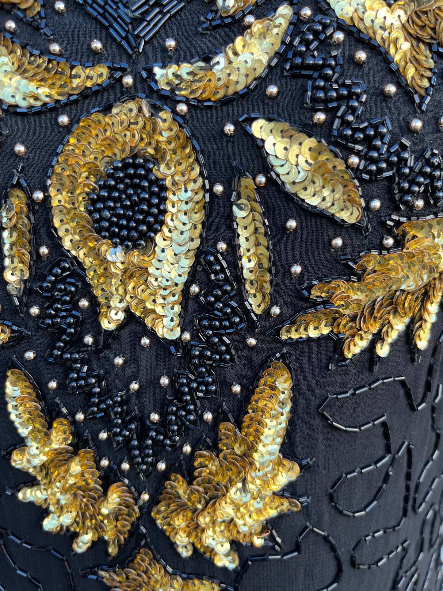 Black&gold sequin dress uk 12