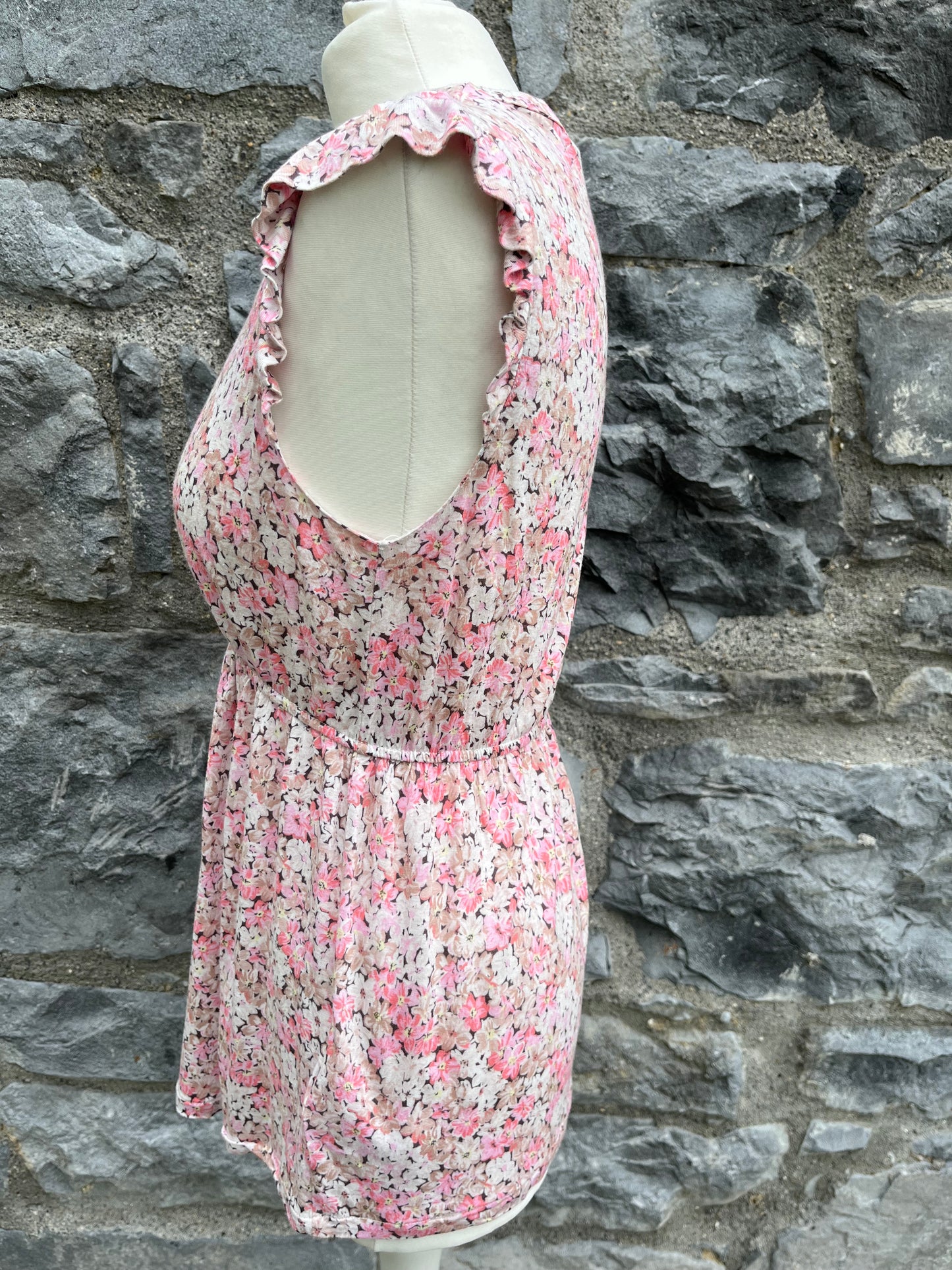 Pink floral maternity top  uk 12