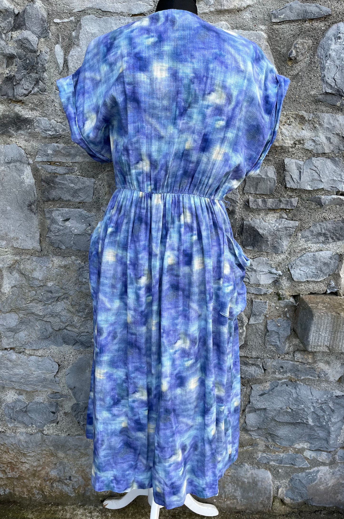 Blue tie dye dress uk 10-12