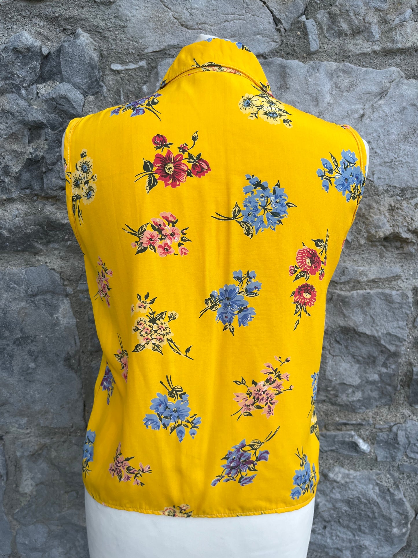 Yellow floral top uk 8-10