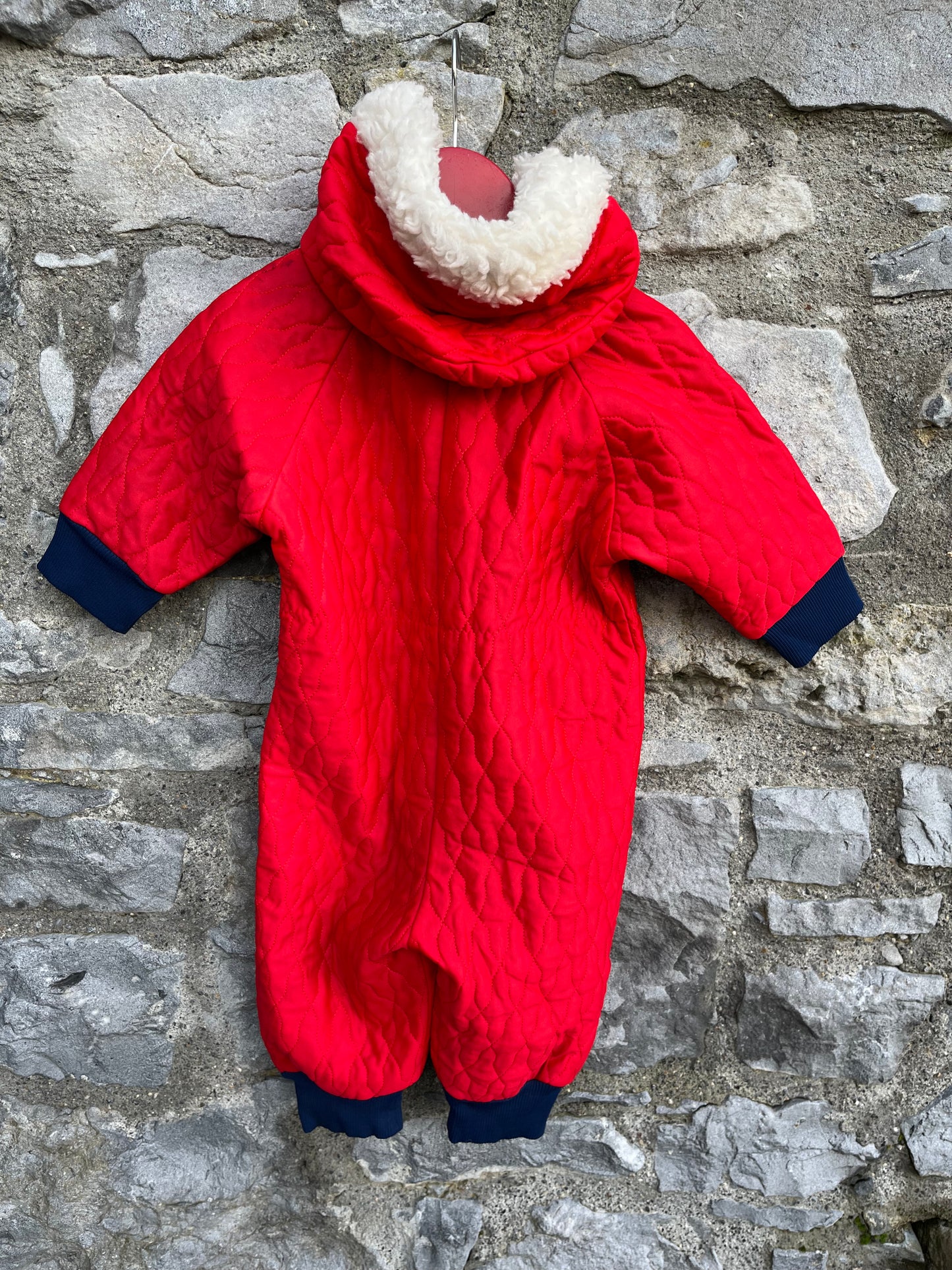 80s red pram suit   6-9m (68-74cm)