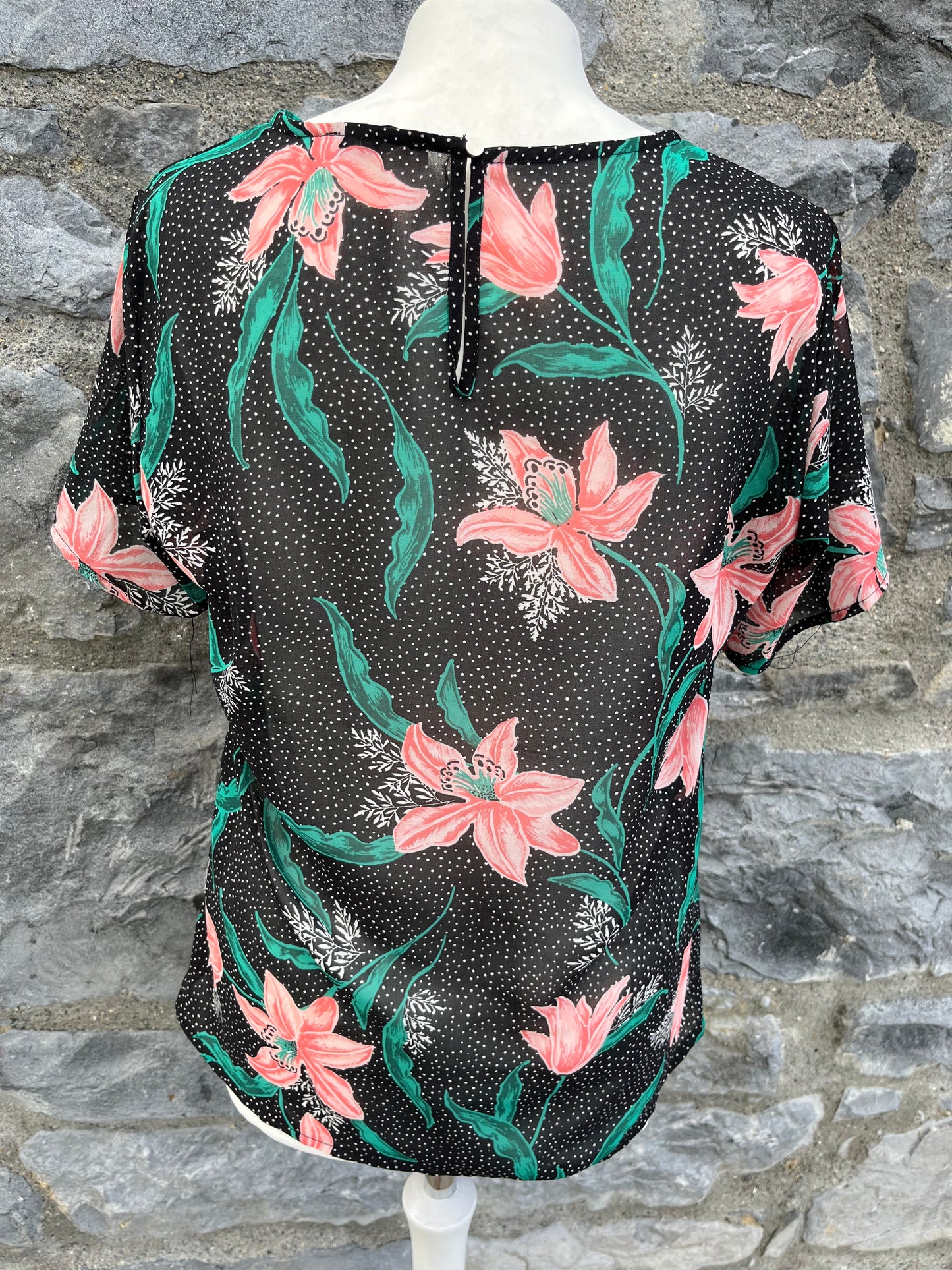 Sheer floral top  uk 10