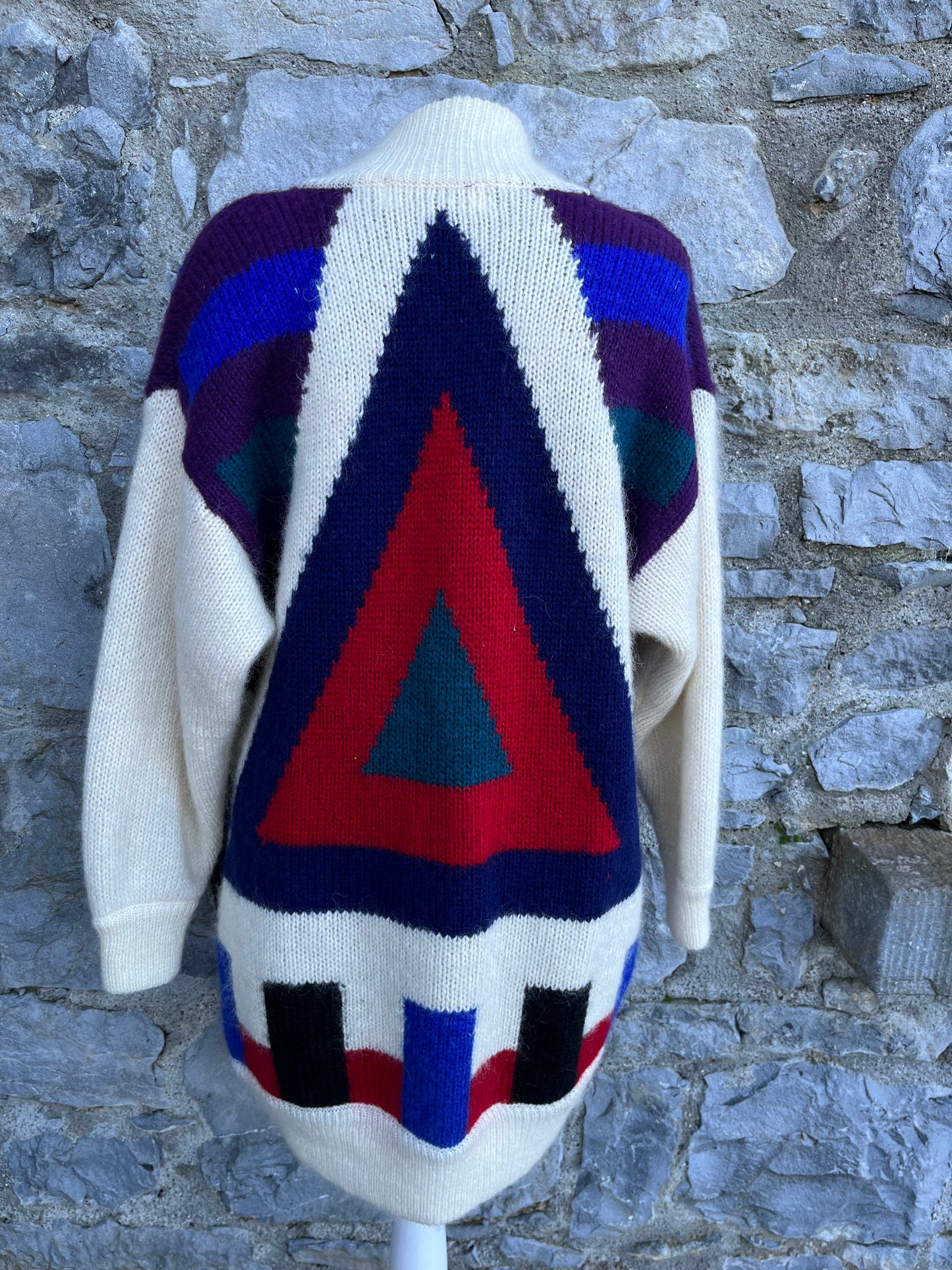 80s geometric cardigan uk 14-16