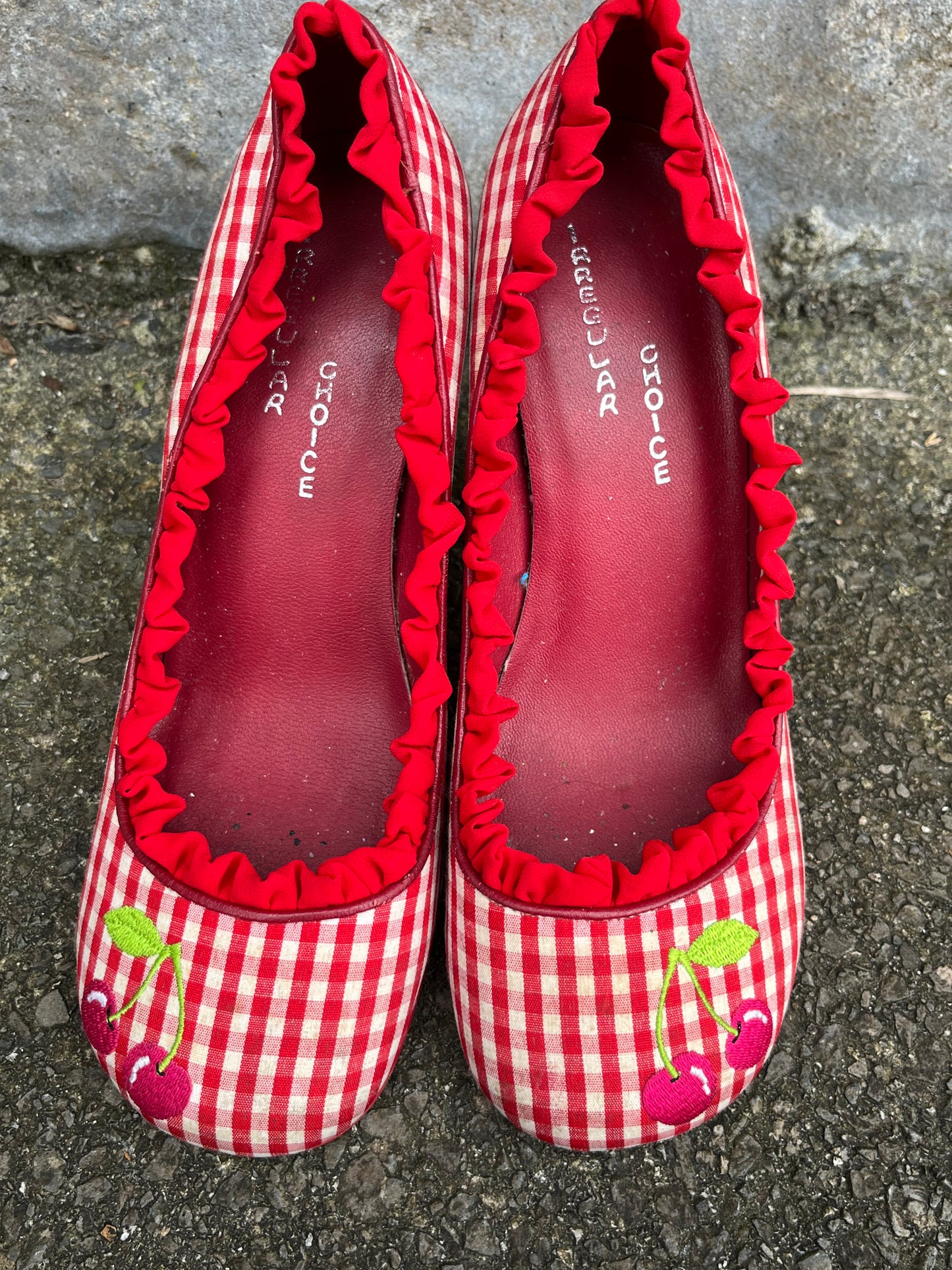 Red gingham heels uk 3 (eu 36)