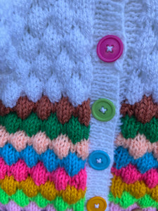 Colourful bubble knit cardigan  3-6m (62-68cm)