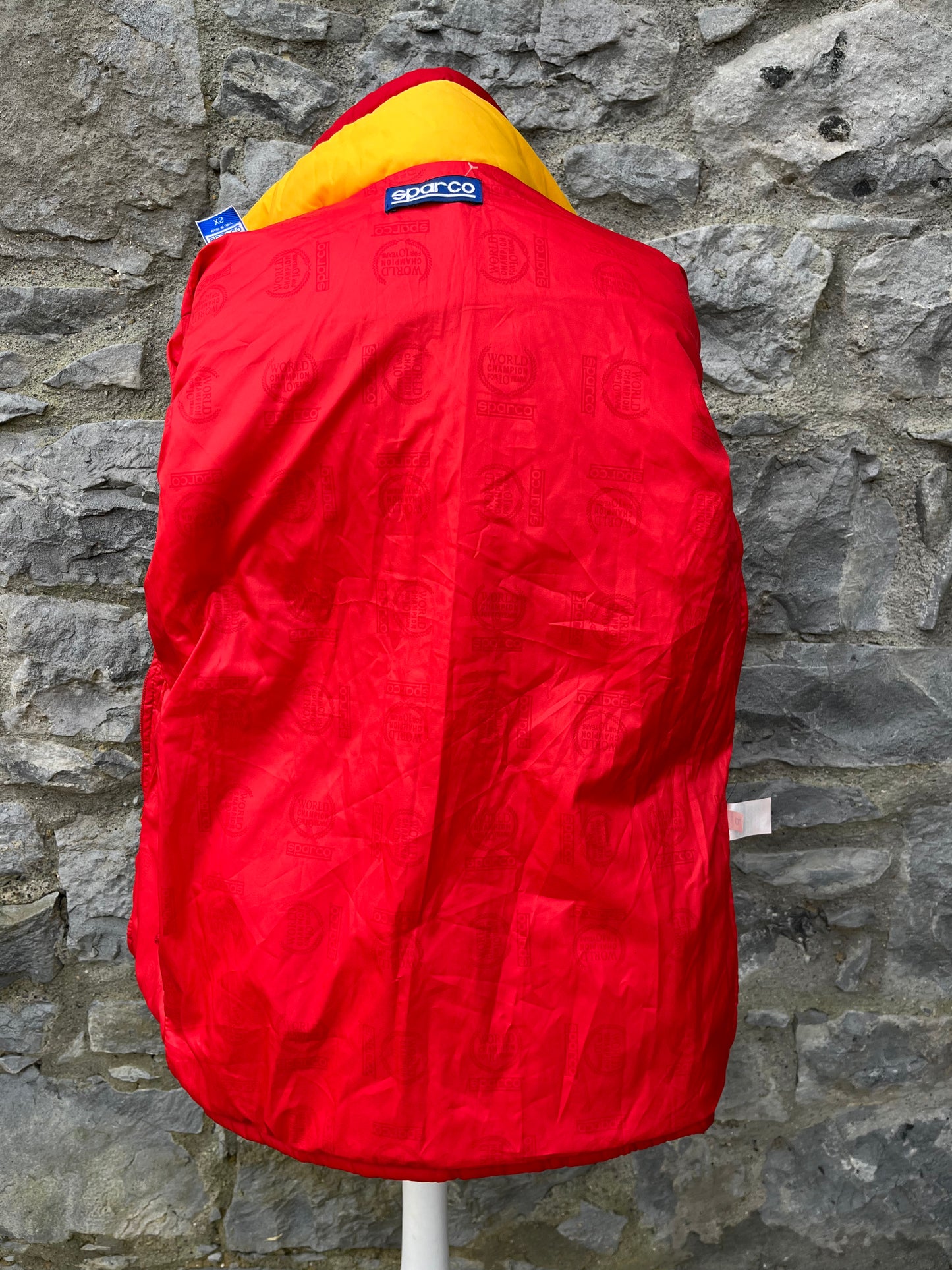 80s red&yellow jacket uk 8