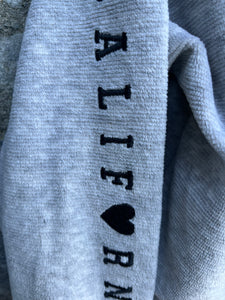 Grey cropped hoodie   9-10y (134-140cm)