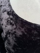 Load image into Gallery viewer, Black velvet dress   uk 8
