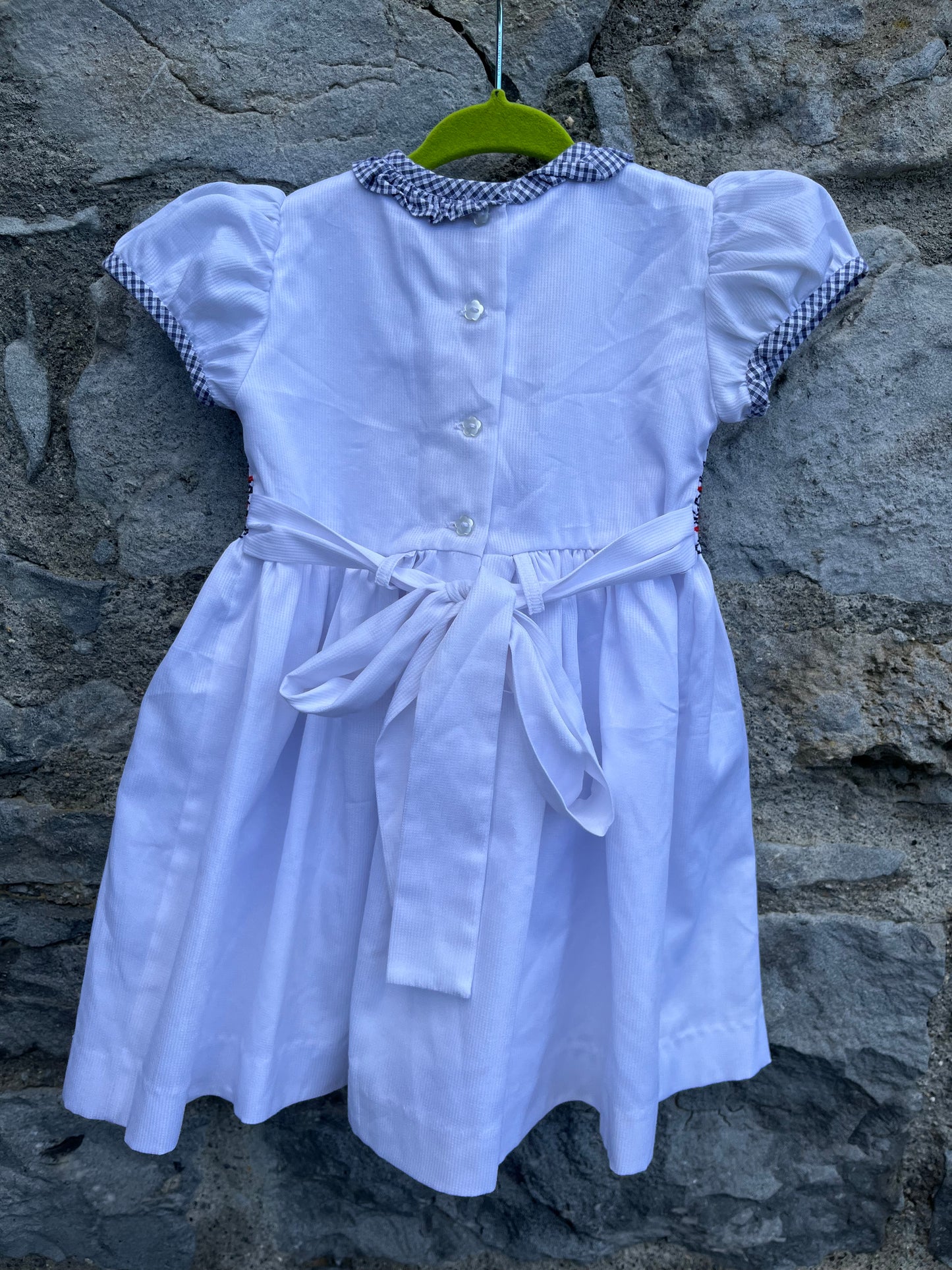 White shirred dress   9-12m (74-80cm)