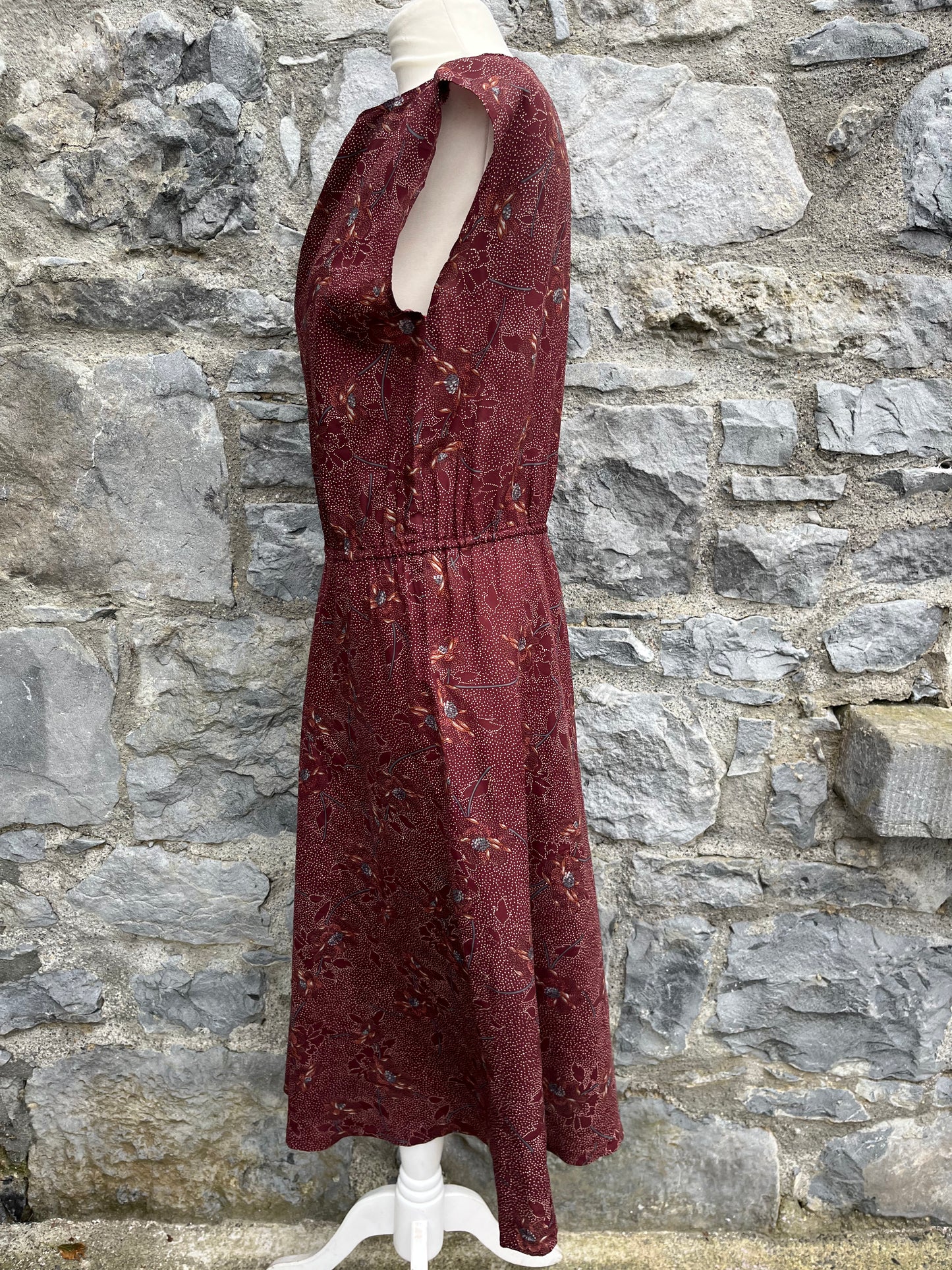 80s brown dress uk 8-12