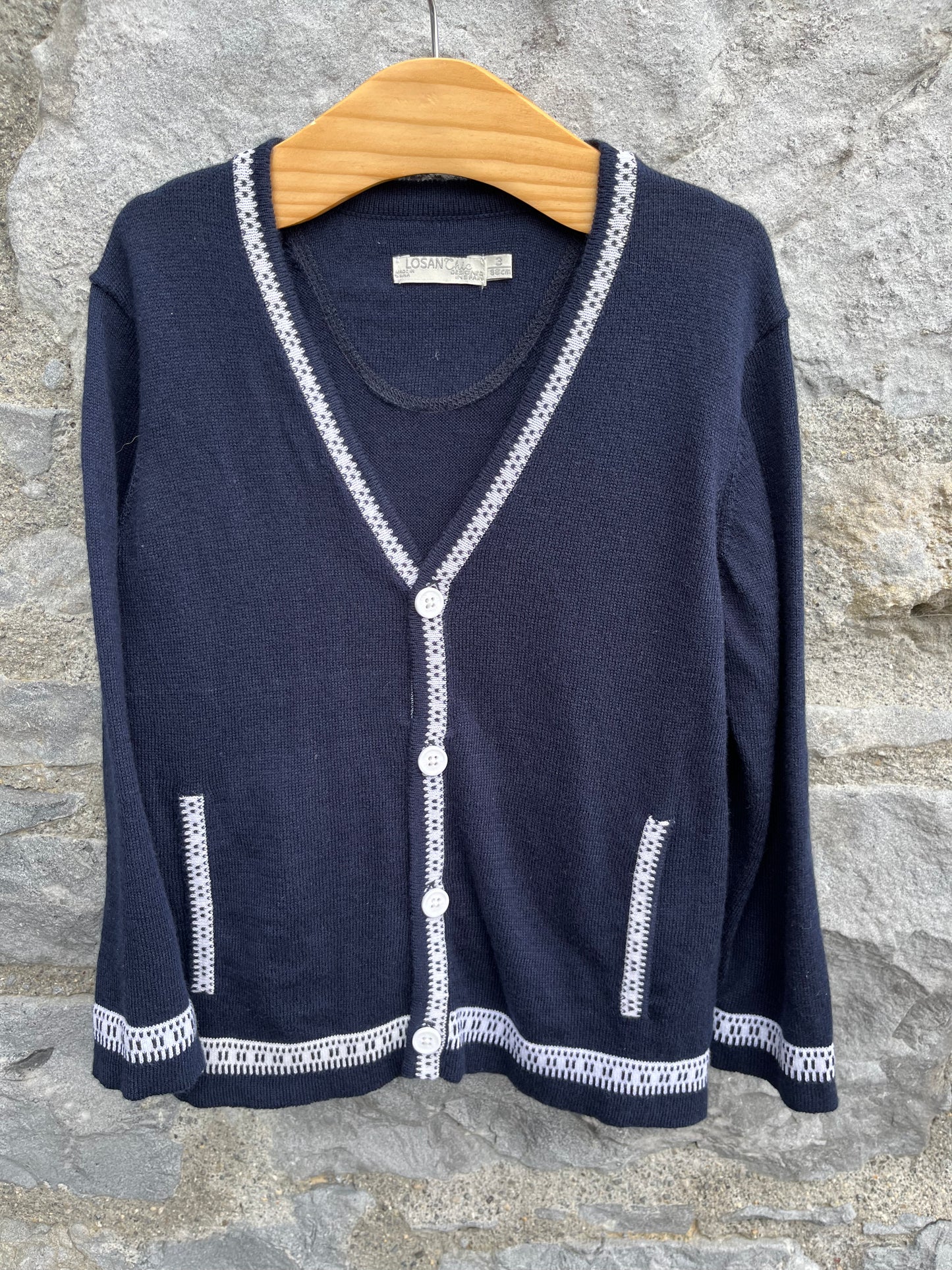 Navy cardigan   3y (98cm)