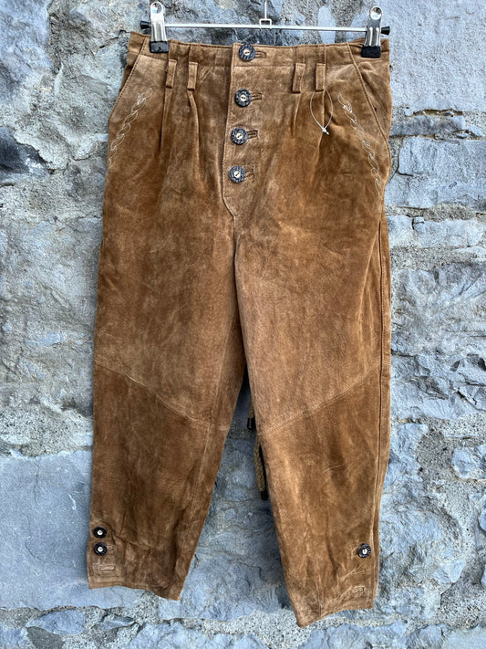 Brown suede pants  8-9y (128-134cm)