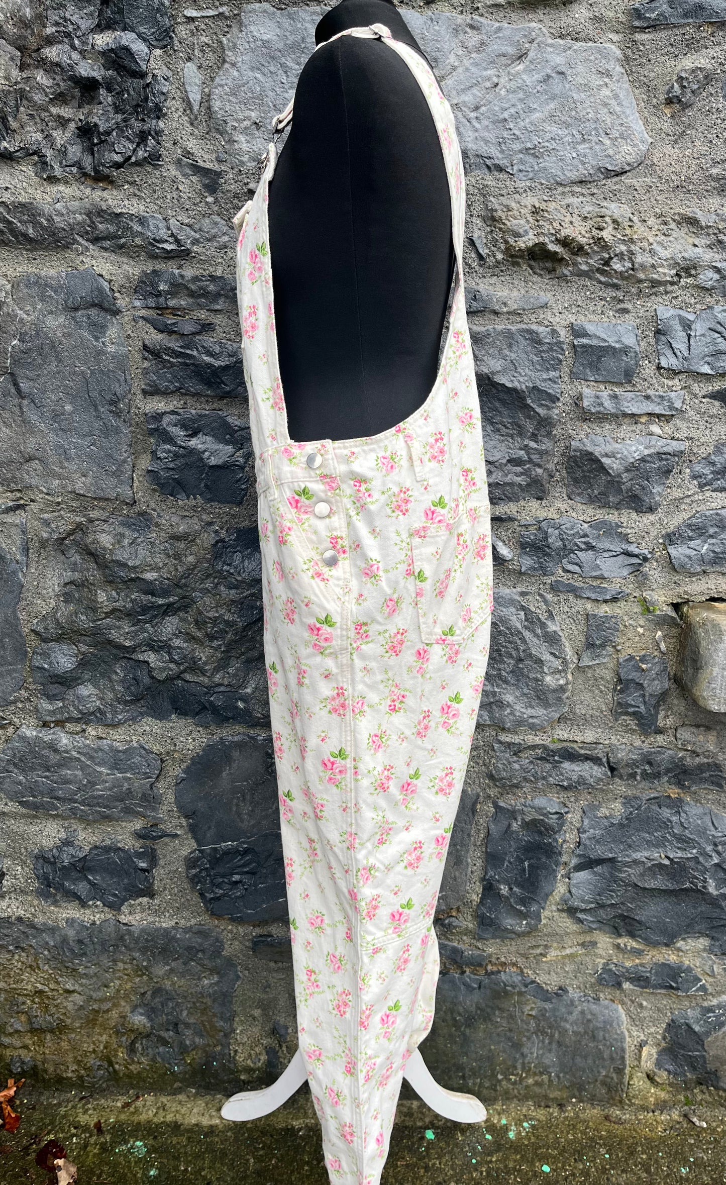 Floral denim dungarees uk 10-12