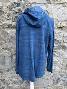 Blue melange hoodie   Medium