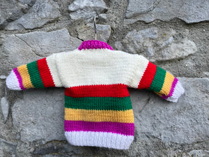 Colourful baby cardigan    0-3m (56-62cm)