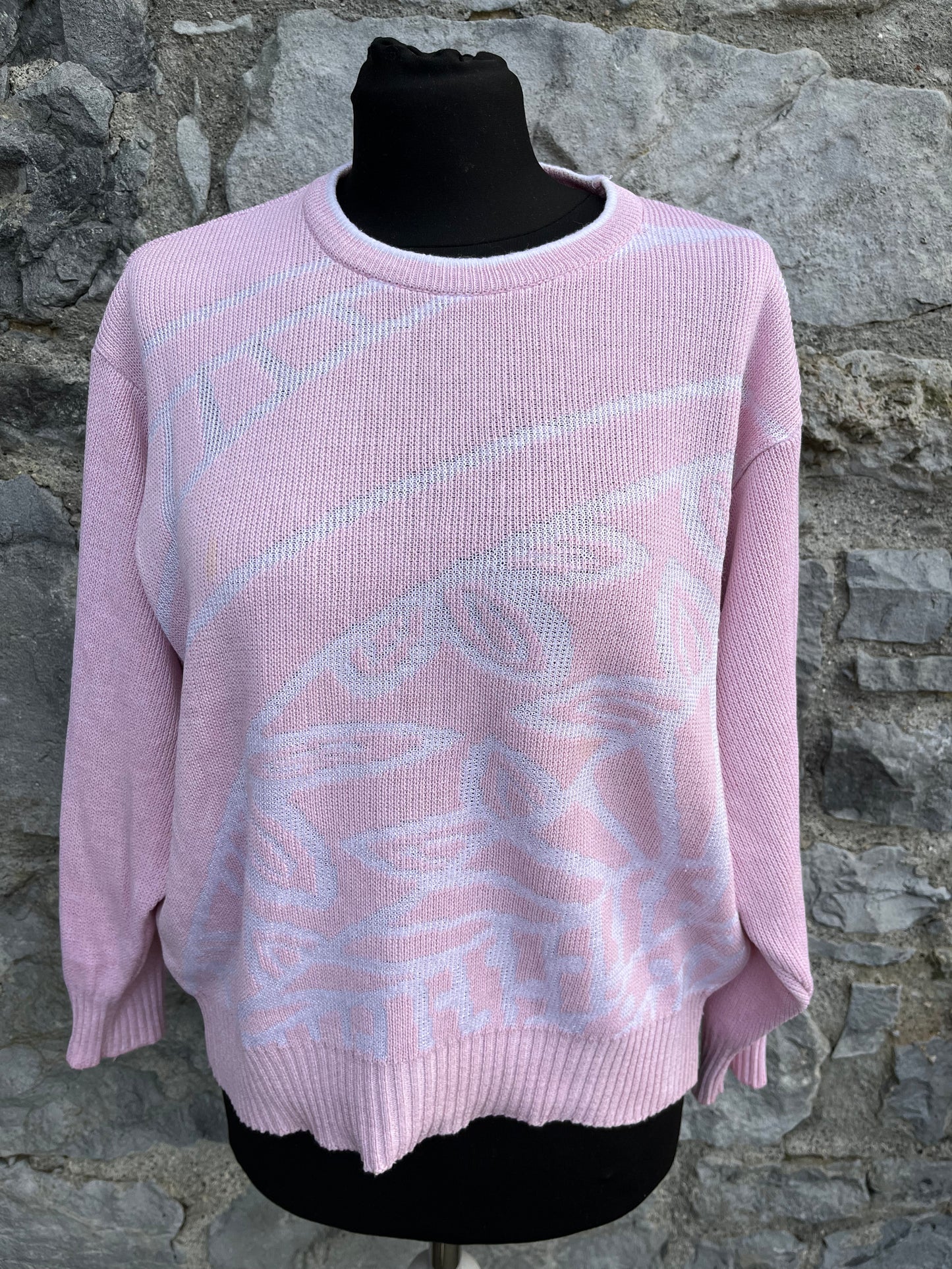 90s pale pink jumper uk 12-14