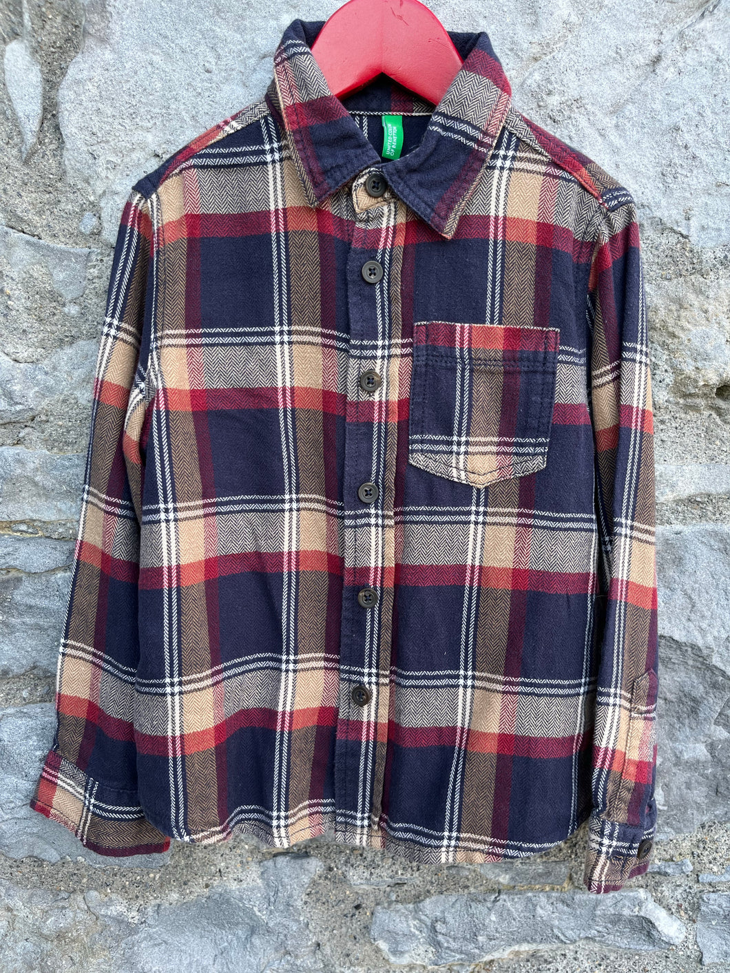 Brown check flannel shirt   4-5y (104-110cm)