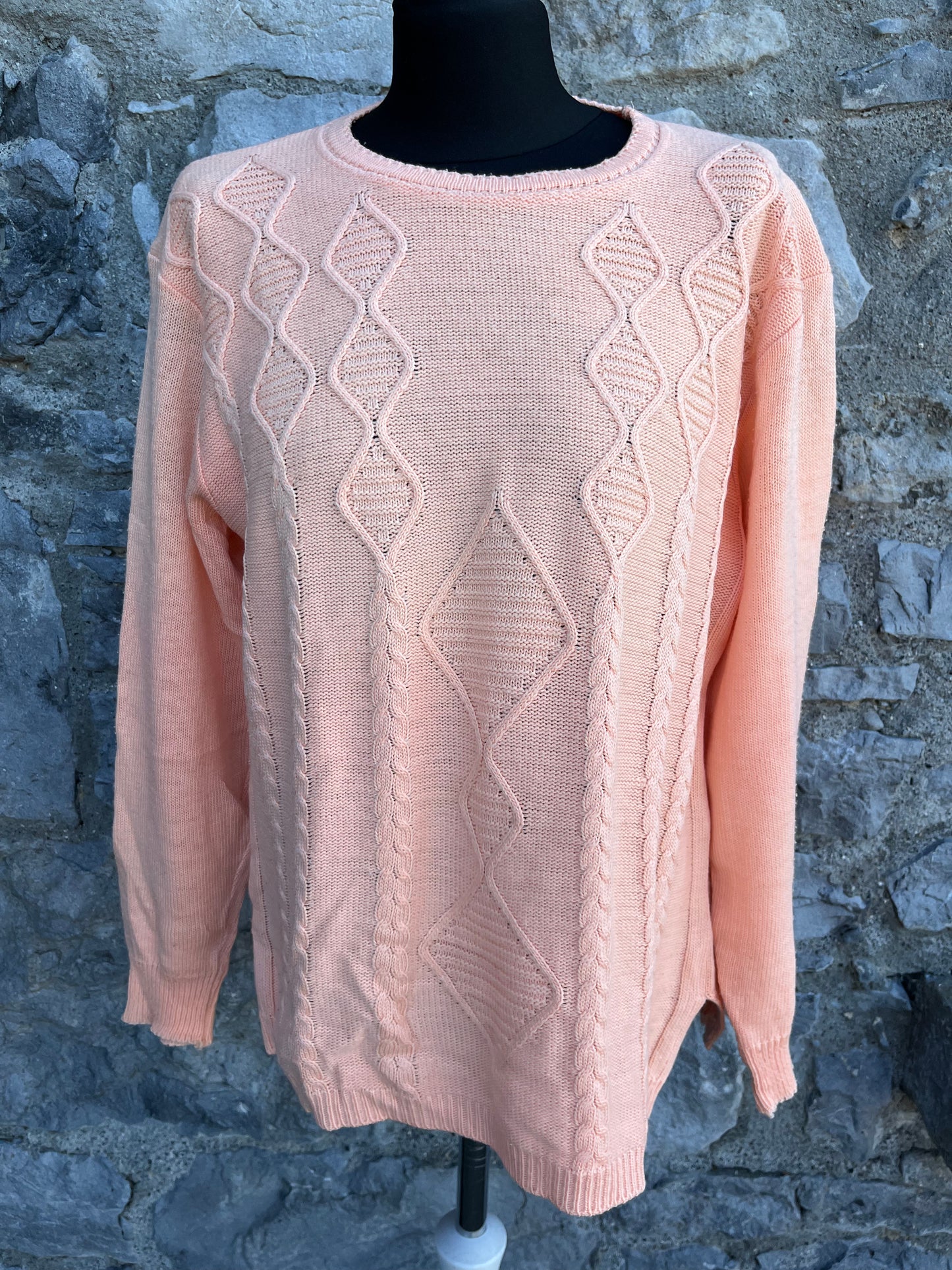 80s peach jumper uk 12-14