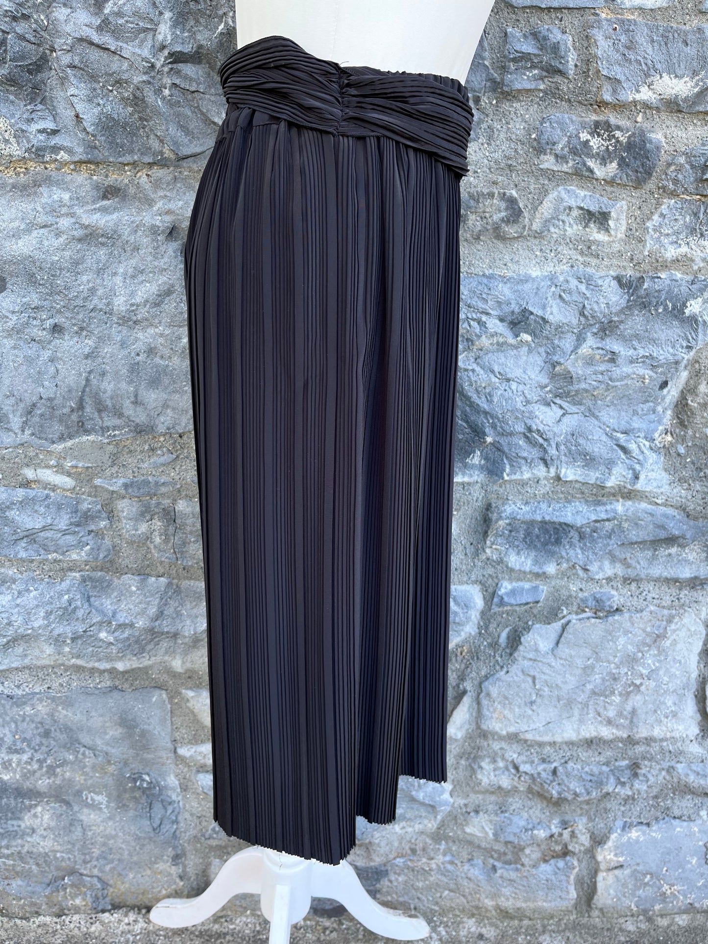 Black pleated culottes uk 8-12