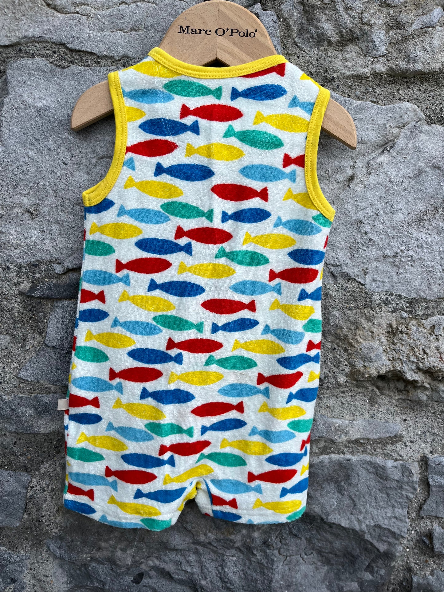 Fish terry rompers    3-6m (62-68cm)