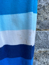 Load image into Gallery viewer, Blue&amp;navy stripy onesie 9-12m (74-80cm)
