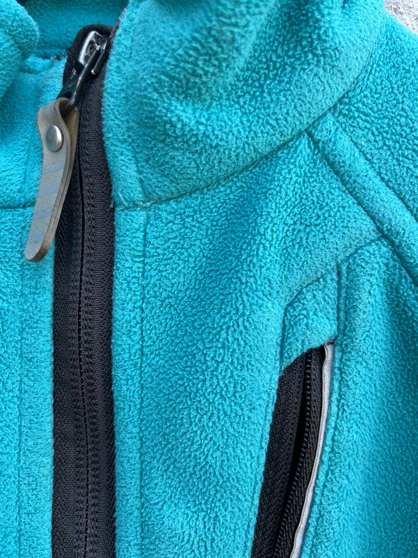 Teal fleece jacket   2-3y (92-98cm)