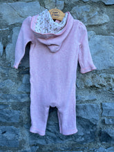 Load image into Gallery viewer, RL Pink hooded onesie  3-6m (62-68cm)
