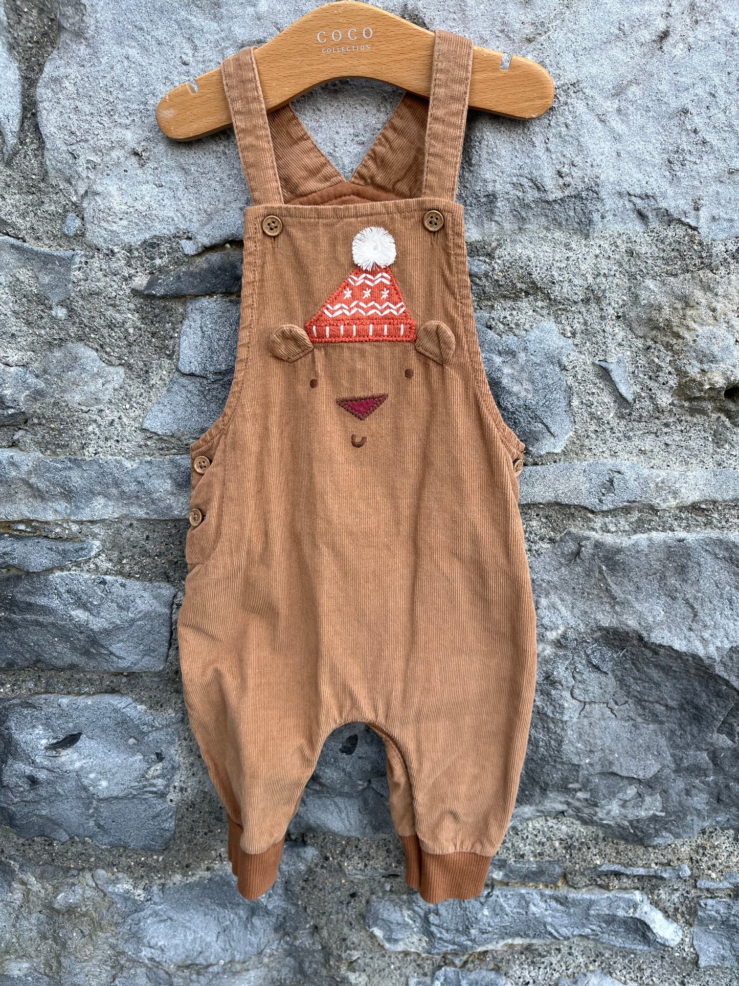 Teddy bear dungarees  3-6m (62-68cm)