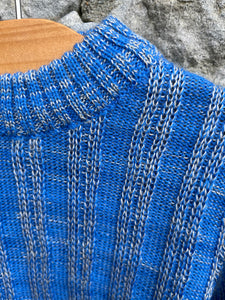 70s Blue&grey jumper   7-8y (122-128cm)