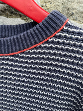 Load image into Gallery viewer, Navy stripy jumper   7y (122cm)
