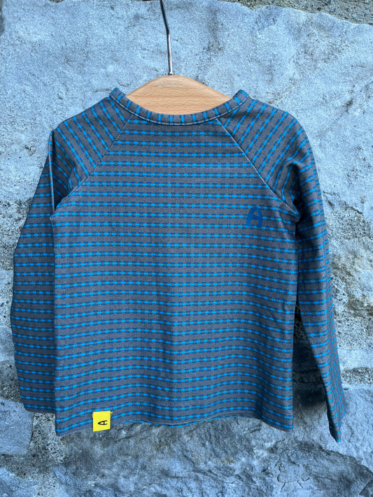 Grey&blue top  6m (68cm)