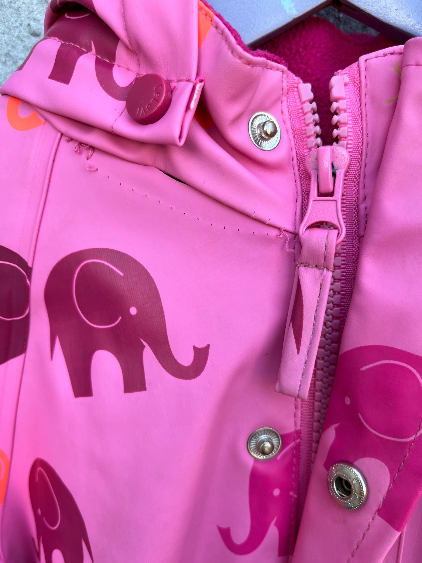 Pink elephants raincoat  6-7y (116-122cm)