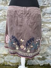 Load image into Gallery viewer, Brown cord skirt uk 10-12
