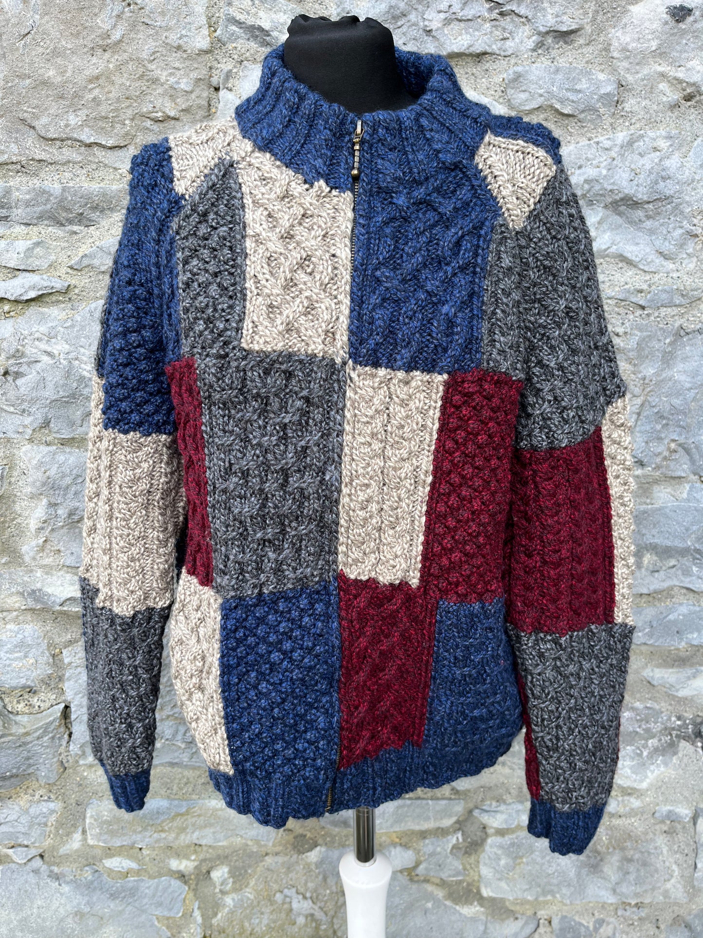 Patchwork woolly cardigan uk 12-14