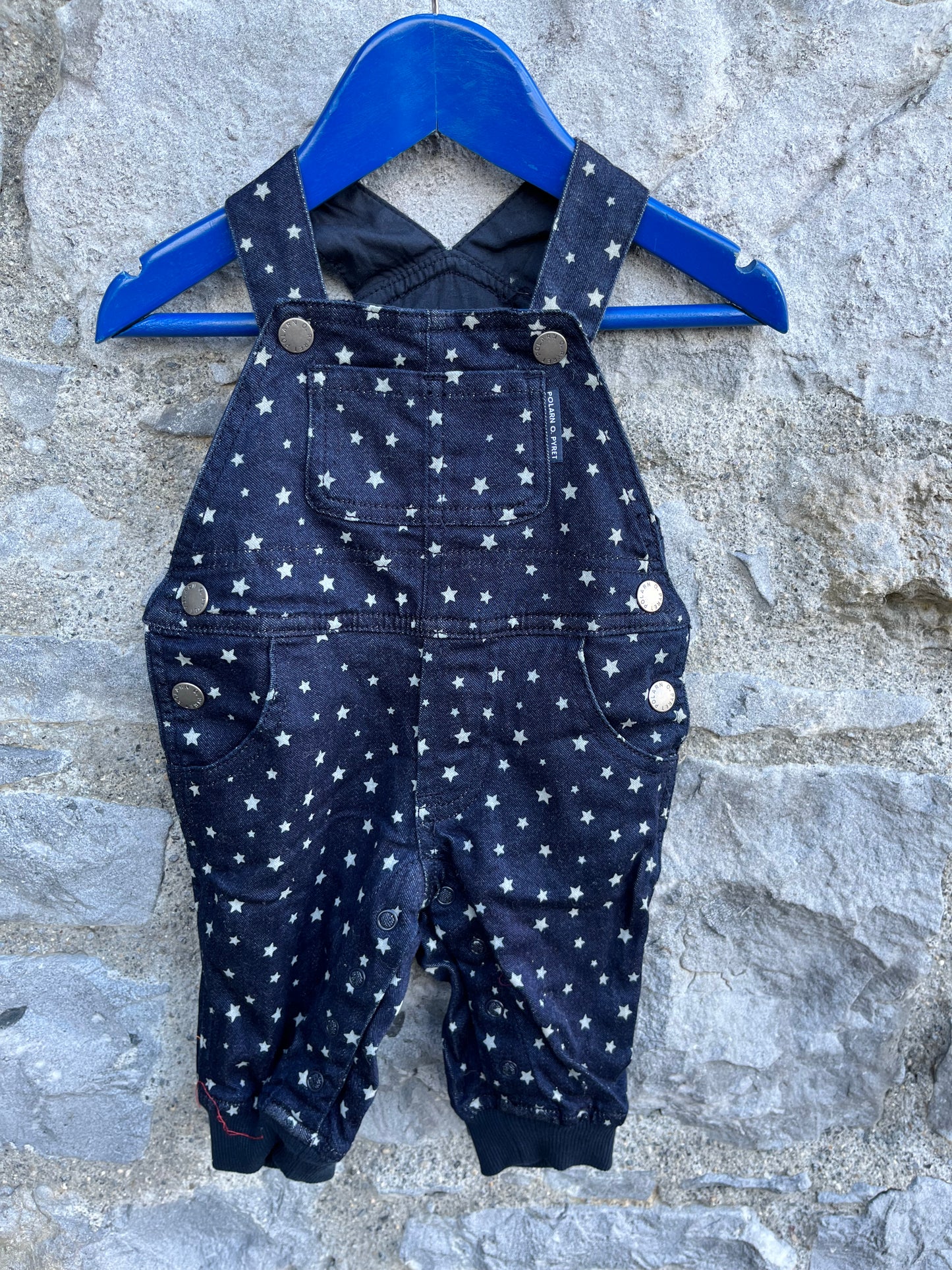 PoP Stars denim dungarees   0-1m (56cm)