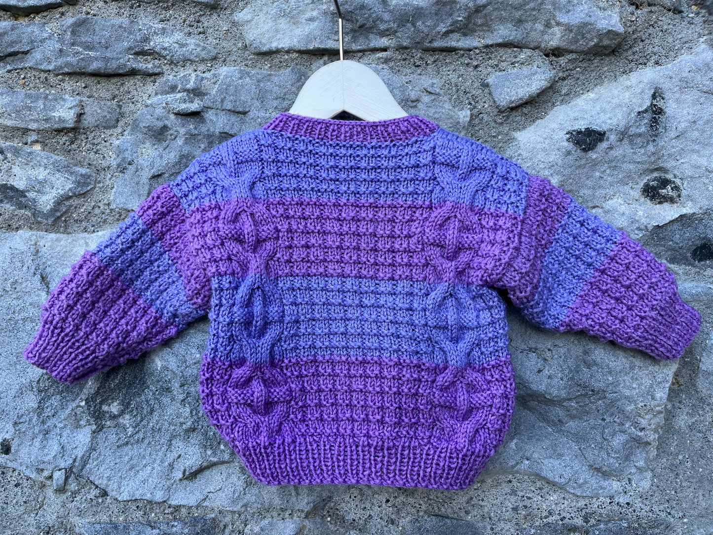 Purple&blue cardigan    3-6m (62-68cm)