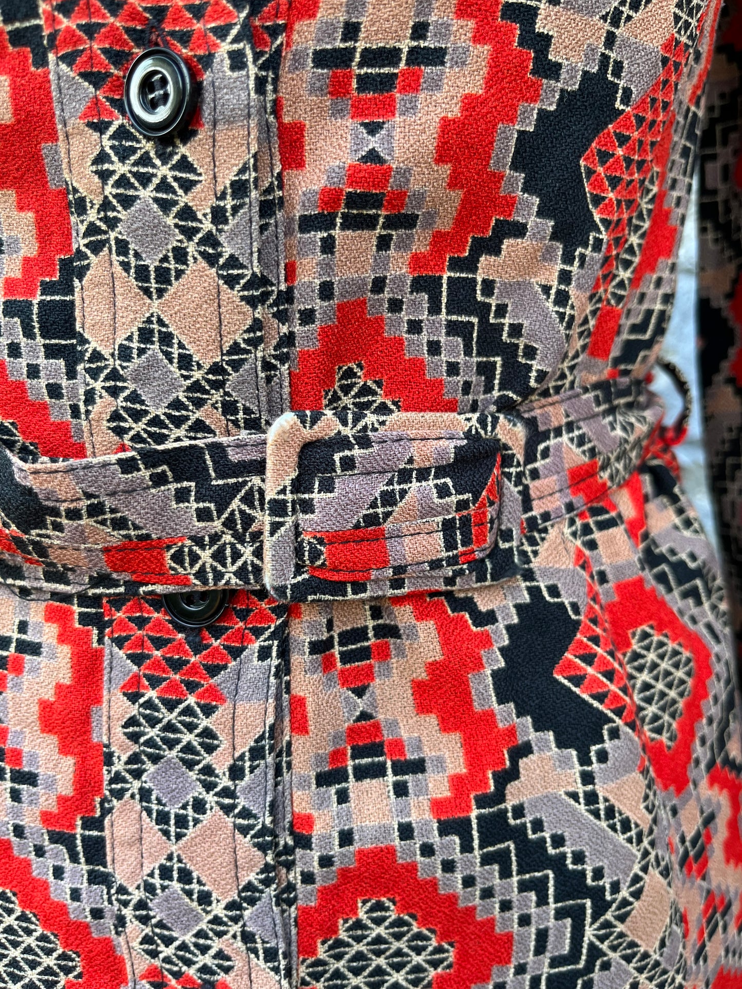 70s geometric dress uk 6-8