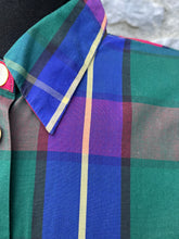 Load image into Gallery viewer, 80s Red&amp;green tartan shirt uk 14
