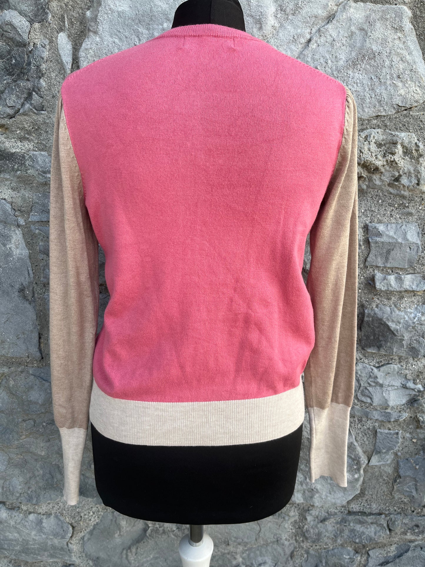 Pink&beige cardigan uk 6-8