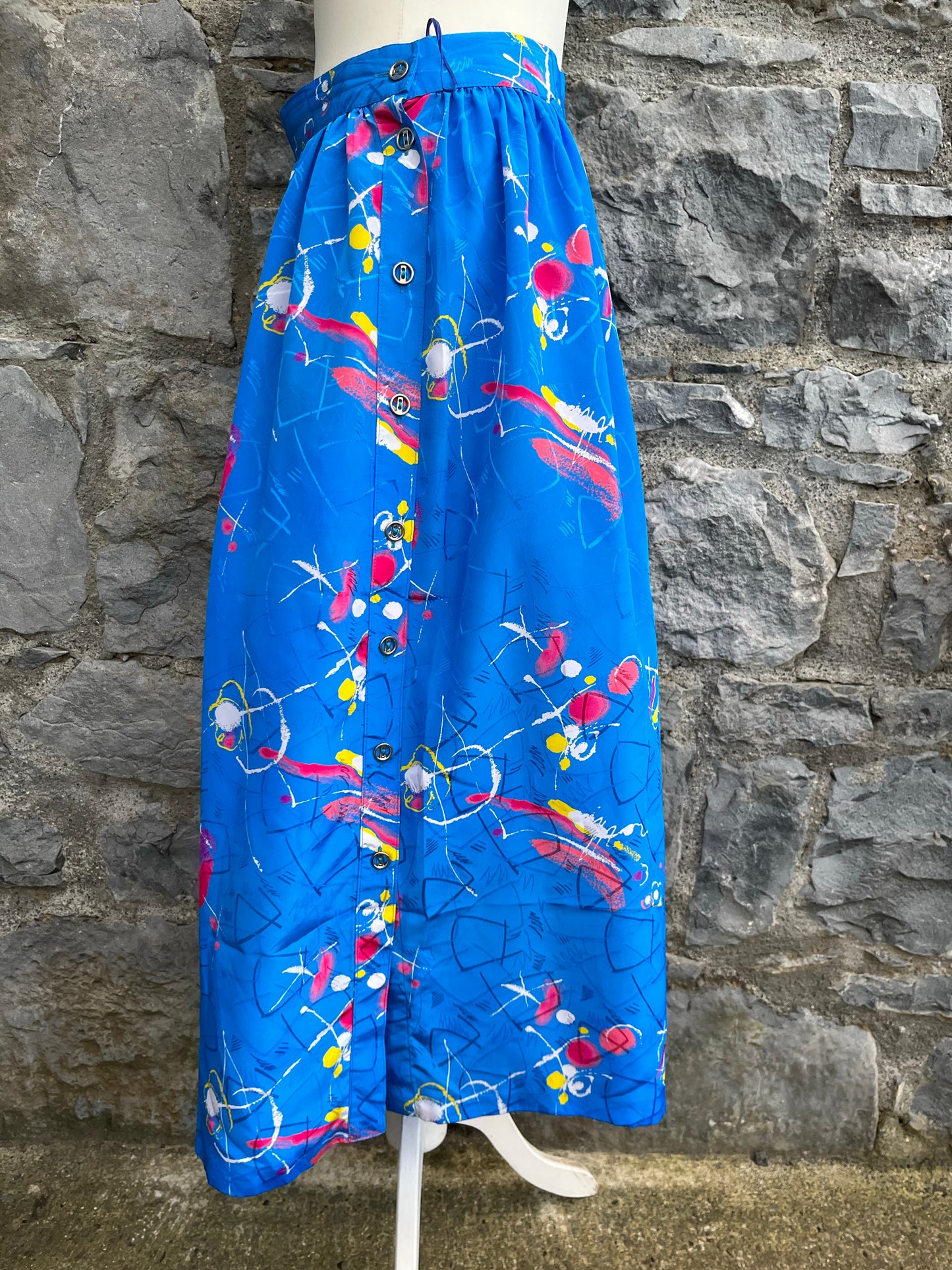 80s blue skirt uk 10