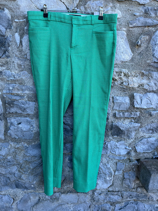 Green patterned pants uk 14