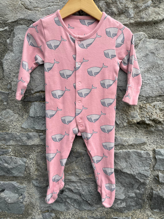 Whales onesie  3-6m (62-68cm)