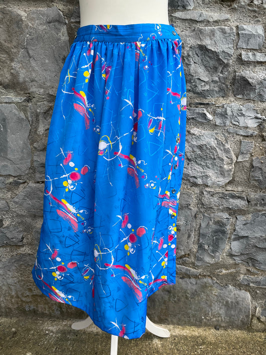 80s blue skirt uk 10