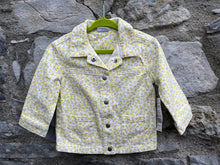 Load image into Gallery viewer, Yellow flowers denim jacket  9-12m (74-80cm)
