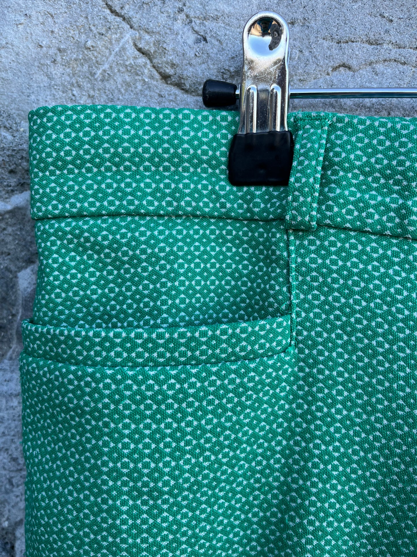 Green patterned pants uk 14