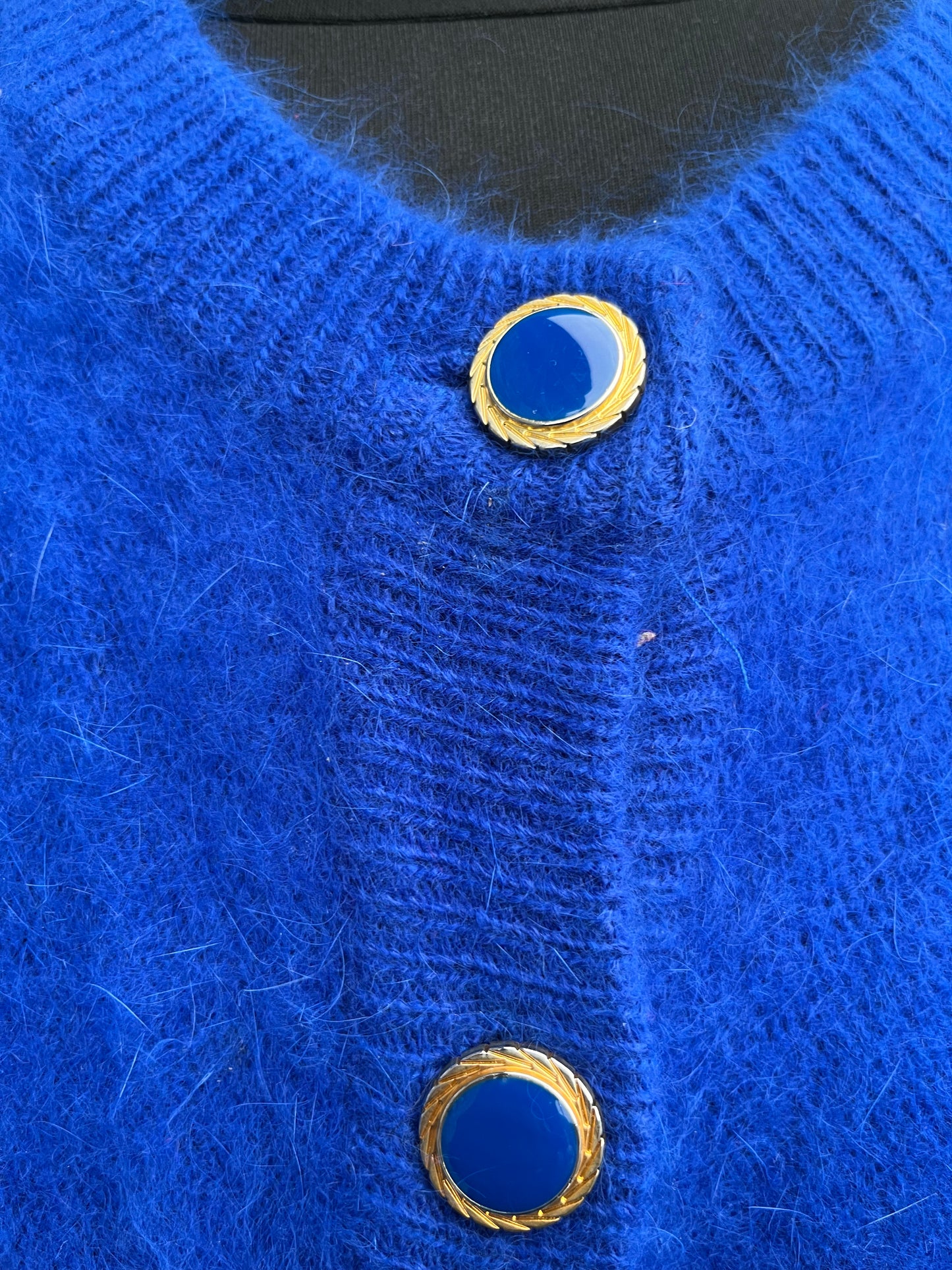 80s royal blue cardigan uk 12-14