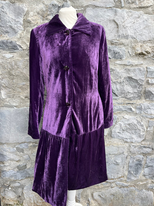 Purple velvet coat uk 8-10